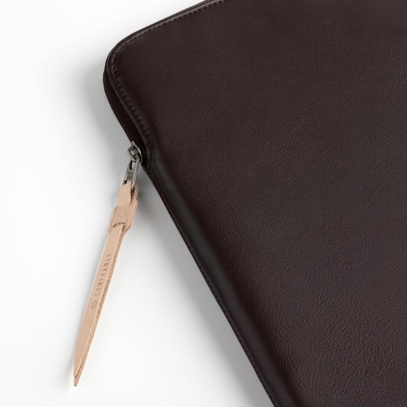 Comfyable Leather Laptop Sleeve Compatible with 16 Inch MacBook Pro M4 2024 & 15 Inch MacBook Air M4 M3 M2 2025, Chocolate - Image 4